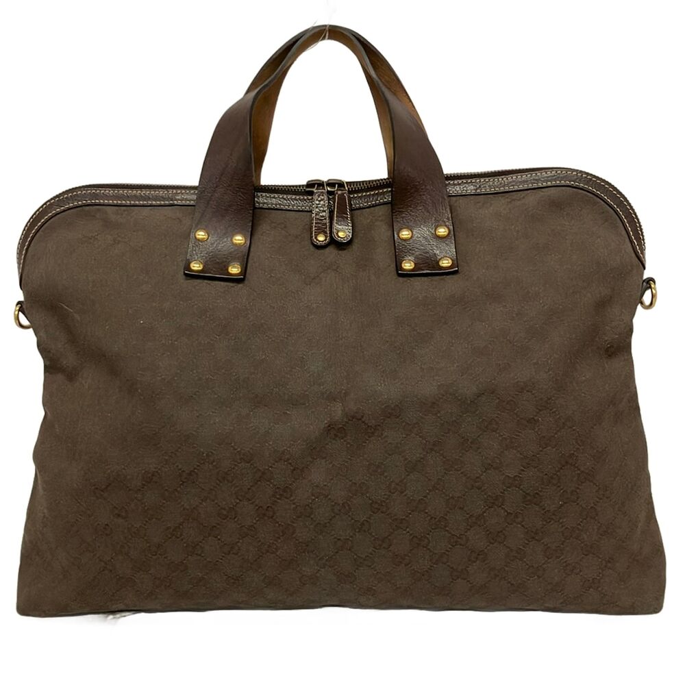 Gucci GG Boston Bag 201864 Dark Brown Bordeaux Jacquard Leather - Picture 3 of 13